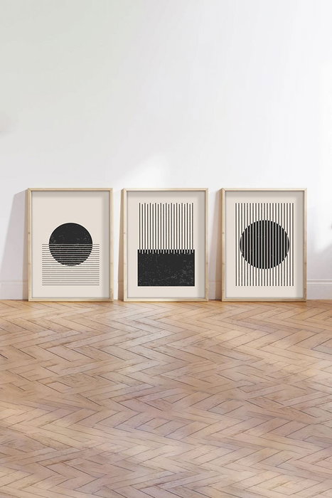 Wallity Huhu212 Cuadro Decorativo Enmarcado en MDF (3 Piezas) 50 x 70 cm